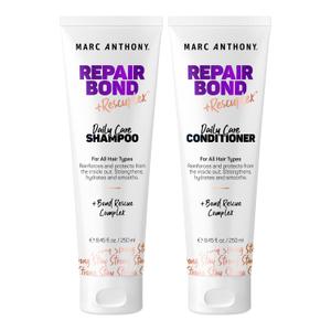 Marc Anthony Repairing Shampoo & Conditioner Set - Rescuplex Bond Repair, Strengthens Hair, Eliminates Frizz & Flyaways, Revives Dry & Damaged Hair (8.45 Fl Oz (Pack of 2))
