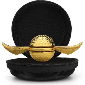 Gold Sphere Fidget Spinner Toy for Adults Kids, Magic Orb Hand Finger Spinners Toy, Cool Metal Fidget Toys EDC Fingertip Gyro, Desk Toy Fidgeting Novelty Gift for Boys Girls(Gold)