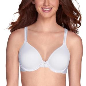 Vanity Fair Women's Bra with 2-Way Convertible Straps, Body Caress Full Coverage, Lightly Lined Cups up to DD (Underwire - White) 36DD