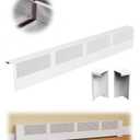Baseboard Heater Covers, 4Ft DIY Size Baseboard Cover with Endcaps for Replacing Old Hydronic Hot-Water Baseboard Radiator Covers, Easy Slip-On and Rust Proof Baseboard Heat Front Cover for Home