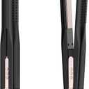 SKIMI Airflow Styler, Titanium Flat Iron Hair Straightener, Professional Curling Iron with Cooling Air Vents to Lock in Style, 5 Temps & Dual Voltage, Auto Off