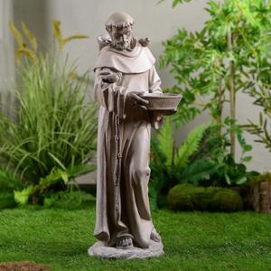 Hi-Line Gift Ltd. St Francis of Assisi Birdbath Garden Statue