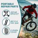 2 x MOOYIYAN Portable Repair Stand,For Bicycles,eBikes,Compatible w All Electric Bikeswith Maintenance Bracket,Pry Bar,Cushion Cover, Black,Carrying Case,Absorbent Cloth,Waterproof Seat Cover