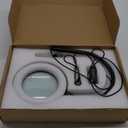 10x Magnifying Glass with Light and Stand, 72 Led Dimmable Floor Magnifying Lamp Hands Free,5-in-1 Adjustable Gooseneck Lighted Magnifier Glasses for Close Work, Reading, Sewing, Crafts