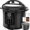 CARORI 8Qt 12-in-1 Electric Pressure Cooker, 1200W, Quick Meals, Time-Saving, Healthy, Easy Cooking Appliance, Slow,Rice,Steamer, Sauté, Yogurt Maker, Warmer & Sterilizer,Safer Venting Design, Black