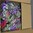 Yastouay Artificial Flowers for Outdoors, 4 Pack Artificial Petunias Fake Flowers, UV Resistant Realistic Hanging Flowers Plants for Outside Porch Patio Garden Spring Summer Decor(Fuchsia Purple)