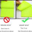 8 Pads Lined Sticky Notes 4x4 in Post, 8 Colors Self Sticky Notes Pad Its, Bright Stickies Colorful Big Square Sticky Notes for Office, Home, School, Meeting, 50 Sheets/Pad