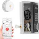 Key Lock Box with Code, One-Time Password/Wi-Fi Remote/Fixed Code/APP Bluetooth/Key Unlock,Smart LockBox Wall Mount, Key Security Storage for House Outside, Realtors, Airbnb, Apartment, Store