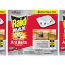 Raid Max Double Control Ant Baits, Household Use Defense System to Control Bugs, Dual Bait Technology, 8 CT Double Control Ant Baits/Box (Pack of 3 Boxes)