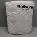 Bedsure Twin Mattress Protector, Quilted Twin Mattress Topper with Deep Pocket up to 22 Inches, Soft Breathable Noiseless Bed Cover, Waterproof Pad Bed for Home, Bedroom, Hotel - White (Twin (39"x75"+18"))