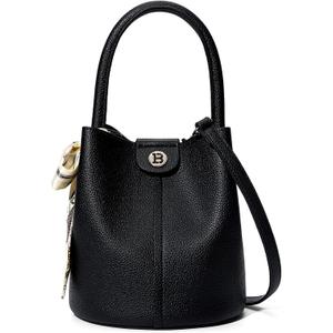 BOSTANTEN Small Crossbody Bags for Women Vegan Leather Mini Bucket Handbag Removable Shoulder Strap