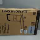 Push Cart Dolly by Wellmax, Moving Platform Hand Truck, Foldable for Easy Storage and 360 Degree Swivel Wheels with 330lb Weight Capacity, Yellow Color
