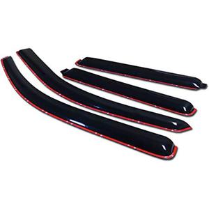 in Channel Window Deflector Sun/Rain/Wind Guards Smoke Window Visors 4Pc Set 2002-2006 Compatible with Chevy Trailblazer EXT/GMC Envoy XL/XUV Models