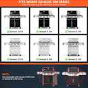 Grill Parts for Weber Genesis 300 (2011-2016 Front Control) Cast Iron Grates, 304 Burner Tubes, 17.5" Flavorizer Bars + Heat Deflectors, Fits Genesis E/S310 E/S320 E/S330, Replaces 7524 62752 7621