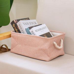 Storage Baskets for Shelves Closet Organizer Bins Clothes Storage Bins with Metal Frame Large Baskets for Organizing and Storage with Handles Collapsible Pink 1-Pack