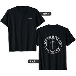 Iron Sharpens Iron T-Shirt (Black,Medium)