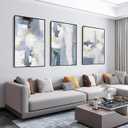 Wall Art Set of 3 Boho Natural Simple Black White for Living Room Bedroom Large Wall Art Paintings Framed Canvas painting Artworks for Office Decor, Poster & Prints Home Decor (16" x 24", Grey)