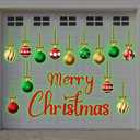 31PCS Christmas Garage Door Decorations Glow in The Dark Magnets - Magnetic Merry Xmas Ball Holiday Refrigerator Fridge Cruise Kitchen Decor(Red Green Gold)