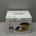 Akasumer Bird Feeder, 5MP Solar-Powered Smart Bird Feeder with Camera, AI Identifies Birds 10000+, 2.4GHz, Color Night Vision, Instant Notification, Easy to Use, 1.5L Birds Feeders for Outdoor, Yard