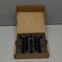 M14x1.5 Black Truck Lug Nuts, 24pcs for 6 Lug Wheels, 2" Tall Acorn Seat with Socket Key, Replacement for Chevy Silverado Tahoe GMC Sierra Ford F150