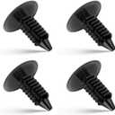 Spurick Set of 4 Bumper Plugs Front License Plate Holes Cover Clips, Plug Bumper Holes for Chevrolet Dodge Buick Ford Honda Toyota, etc (Black)