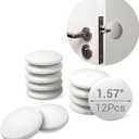 Door Stoppers - 3.14" White Door Stoppers for Wall (8 Pack), with Heavy-Duty Adhesive - Wall Protector & Shock-Absorbent Protectors from Door Knobs - Prevents Scratches on Walls & Doors
