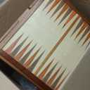 Hey! Play! Deluxe Chess & Backgammon Table by Trademark Games, Brown/White/Tan, 27x18.125x18.125
