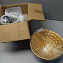 HCIPJQY Yellow Lighting Fixture for Homes Cone Hammered Metal Pendant Hanging Lamp Modern Hardwired Ceiling Chandelier Restaurant Shop Bar Hallway Balcony Pendant Light Fixtures, Pack of 3