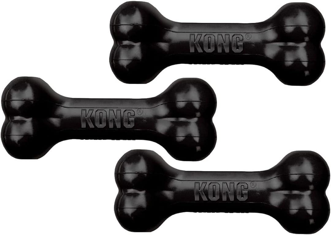 Kong Extreme Goodie Bone Dog Toy - (Medium, Black, 3 Pack)