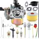 AUTOKAY GX160 GX200 Carburetor for Honda GX120 GX140 GX 160 GX168 GX200 5HP 5.5 HP 6.5 HP Engine, for Go Karts, Pressure Washers, Water Pumps, Generators, Lawn Mowers with Air Filter Tune Up Kit