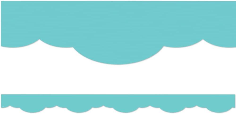 Teacher Created Resources Light Turquoise Fancy Scallops Border Trim (TCR9139)
