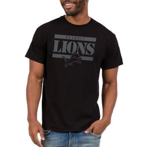 Junk Food Men's Standard x NFL-Team Stencil Block-Officially Licensed Adult Short Sleeve Fan T-Shirt Women (Large, Black)