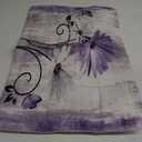 Rustic Farmhouse Bath Mat, Farm Purple Daisy Floral Flowers Butterfly Country Wooden Bath Rug for Bathroom, Grey White Bath Mat Soft Non Slip Bath Rugs, 19X31IN (1'7" x 2'7" (Rectangular))