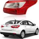 Tail Lights Assembly Compatible with Fo-rd Focus Sedan 2012 2013 2014, [Bulbs Included] Right/Passenger Side, Taillight Rear Lamp Assembly, Red Lens