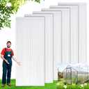 Tatuo 6 Pack 8' X 2' X 0.16'' Polycarbonate Greenhouse Panels Polycarbonate Sheets Twin-Wall Roof Panels Waterproof UV Protected Clear Corrugated Plastic Roofing for Greenhouse Replacement