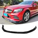 NEESPOC Front Bumper Lip Splitter Spoiler Fit for Mercedes Benz C Class W205 (for AMG Line Model only) 2019-2022 C300/ C43 Accessories Air Chin Body Kit (Gloss Black)