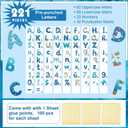 221 Pcs Large 6" Ocean Bulletin Board Letters, Round Alphabet Number Punctuation Symbol Combo Letter Cutouts, Sea Classroom Decor for Back to School Chalkboard Poster Bulletin Board Wall