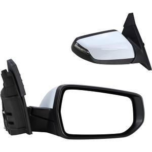 7-Pin Right Passenger Side Door Mirror Fit For 2016-2022 Chevy Malibu LT Hybrid with Turn Signal Light & Heated, Replace# GM1321539, 84288103 | White