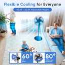 NEWBULIG 17" Pedestal Fans with Remote, Oscillating Standing Fan with 3 Speed & 3 Model, Quiet Timer Stand Up Fan for Indoor, Bedroom, Living Room, Adjustable Height & Tilt Head, Easy Assembly
