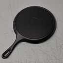 Lodge L9OG3 Cast Iron Round Griddle, Pre-Seasoned, 10.5-inch - Made in USA, Compatible with Stovetop, Oven, Grill & Campfire