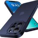 Shockproof for iPhone 15 Pro Max Case, [Camera Protection] [Military-Grade Drop Protection] Protective Anti-Yellow Slim Translucent Skin-Friendly Case for iPhone 15 Pro Max, Titanium Blue