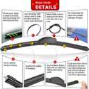 Windshield Wiper Blades Replacement for 2007-2014 Ford Edge Original Factory Quality Front Rear Wipers Blade Set for My Car - 26" 20" 14" (Pack of 3)