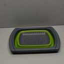 Alnicov Silicone Collapsible Colander,Colander Strainer Over The Sink Vegetable/Fruit Colanders Strainers with Extendable Handles for Pasta Vegetables Fruits Green