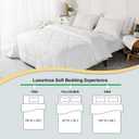 2026 Premium Upgraded Non-Vacuum Bed Quilt All Seasons 100% Cotton Filled Comforter - Reversible Lightweight Soft Breathable Fluffy (Pure White, Twin)