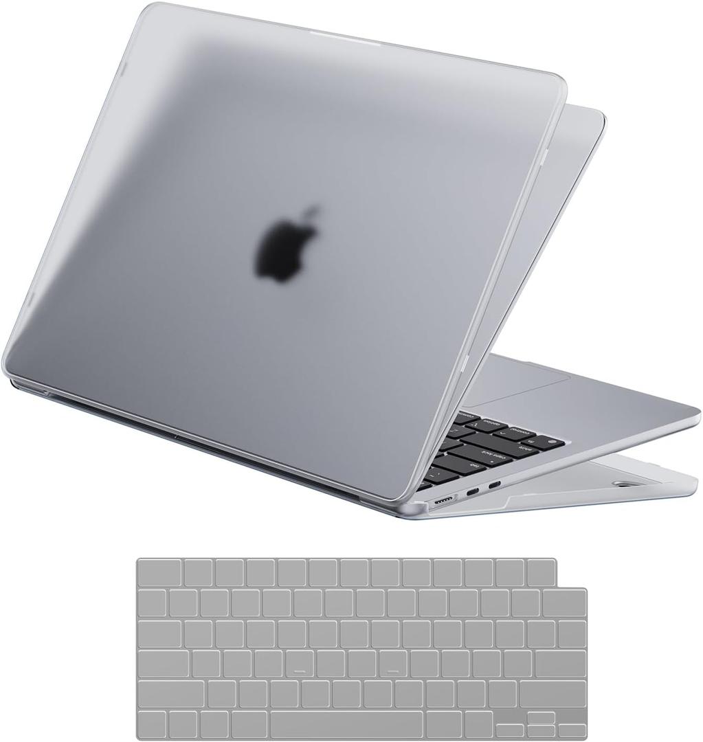 for MacBook Air 13 inch Case with Keyboard Cover, Matte Finish Cover, Fits 2022-2025 M4/M3/M2 Models A3240 A3113 A2681, Color-Matched Transparent Design for MacBook Air 13.6 inch