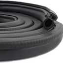 40Ft Car Door Seal Strip,U-Shaped Automotive Weather Stripping Rubber Seal Strip with Metal Clips,Universal Push-in Car Door Edge Guards Fits Car Boat RV Truck Home (40Ft)