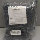 Black Tablecloths 96x30 Inch Table Cloths for 8 Foot Rectangle Tables, Wrinkle Resistant Washable Rectangular Spandex Fabric Table Cover for Vendor Dining Wedding Banquet Camping Party - 2 Pack