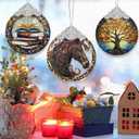 Stained Glass Ornaments, 2025 Christmas Ornament, Christmas Tree Ornament, Heirloom Keepsake, Gift Exchange, Gift Idea - Horse