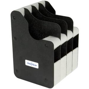 BenchMaster Vertical Pistol Rack, Handgun Safe Storage, Holds 2 to 12 Pistols, Secure Gun Holder Organizer, Kydex and High-Density Foam, No Metal, Lightweight, Sturdy, No Flex, Made in USA