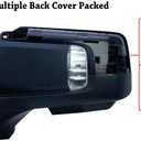 Driver Left Side Door Mirror Power Heated with BLIS(Blind Spot Light) Glass Puddle and Signal Light Chrome Pirmer and Textured Back Cover for Chevrolet Silverado GMC Sierra from 2019 to 2023, Medium